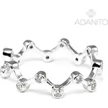 Stříbrný prsten se zirkony