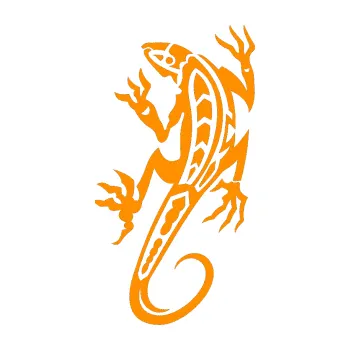 Samolepící dekorace Ještěrka 013 levá (06 - oranžová) SAMOLEPKA NA AUTO, NÁLEPKA, FÓLIE, POLEP, TUNING, VLASTNÍ TEXT, TISK, AUTOSAMOLEPKY.cz, POLEPY, OBRÁZEK, LOGO, 3D STICKERS