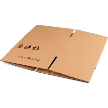 Karton Kartonová krabice 20x15x15 cm, barva hnědá přírodní