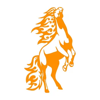 Samolepicí dekorace na vozidlo Animal flames 013 pravá kůň (06 - oranžová) SAMOLEPKA NA AUTO, NÁLEPKA, FÓLIE, POLEP, TUNING, VLASTNÍ TEXT, TISK, AUTOSAMOLEPKY.cz, POLEPY, OBRÁZEK, LOGO, 3D STICKERS