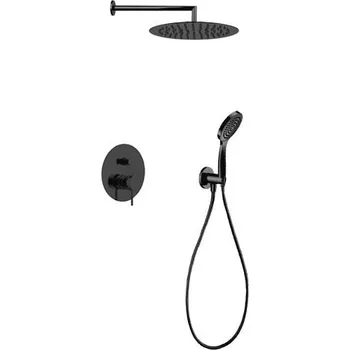 Sprchová hlavice Sanjet Sprchový set RONDO-X4 BLACK, hlavová sprcha ø30 cm