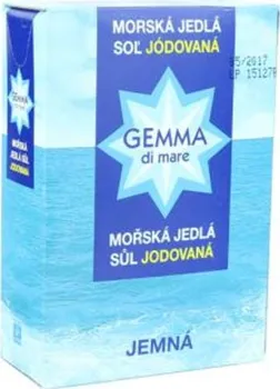 Kuchyňská sůl Gemma di Mare Sůl mořská jedlá jodovaná 1 kg