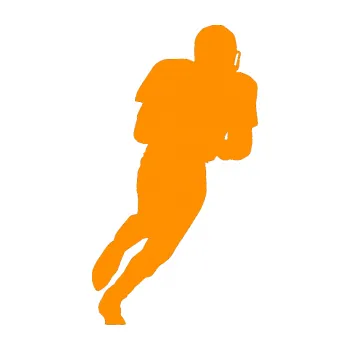 Polep vozidla Americký fotbal 004 pravá (06 - oranžová) SAMOLEPKA NA AUTO, NÁLEPKA, FÓLIE, POLEP, TUNING, VLASTNÍ TEXT, TISK, AUTOSAMOLEPKY.cz, POLEPY, OBRÁZEK, LOGO, 3D STICKERS