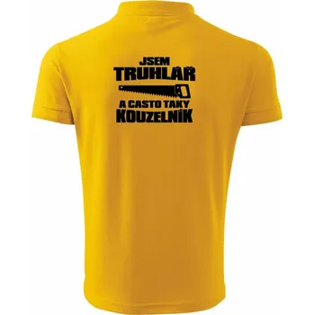 Pánská košile Truhlář kouzelník - Polokošile pánská Pique Polo 203 - XL ( Žlutá )
