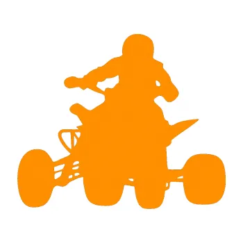 Samolepící dekorace SAMOLEPKA Čtyřkolka 002 levá (06 - oranžová) NA AUTO, NÁLEPKA, FÓLIE, POLEP, TUNING, VLASTNÍ TEXT, TISK, AUTOSAMOLEPKY.cz, POLEPY, OBRÁZEK, LOGO, SAMOLEPKY