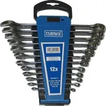 12 dílná sada očkoplochých klíčů Narex DIN 3113 inch palcových - 1/4-7/8", plastový držák, chrom-vanadová ocel, matný chrom (443000731)