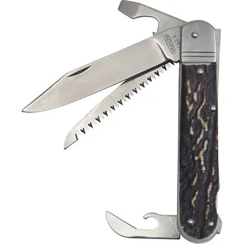 Multifunkční nůž Nůž zavírací 4 KP s imitací parohu NEREZ s pojistkou střenka PLAST