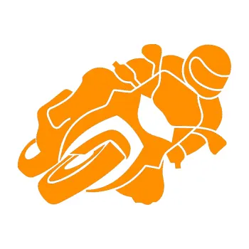 Samolepící dekorace Motorka 001 pravá silniční motorky (06 - oranžová) SAMOLEPKA NA AUTO, NÁLEPKA, FÓLIE, POLEP, TUNING, VLASTNÍ TEXT, TISK, AUTOSAMOLEPKY.cz, POLEPY, OBRÁZEK, LOGO, 3D STICKERS