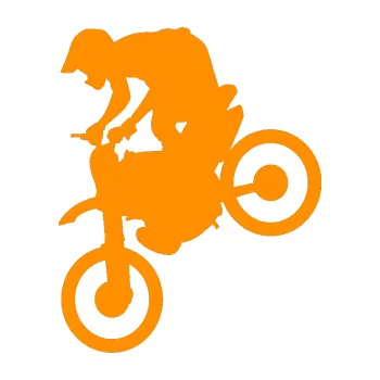 Samolepící dekorace Motorka 020 levá motokros (06 - oranžová) SAMOLEPKA NA AUTO, NÁLEPKA, FÓLIE, POLEP, TUNING, VLASTNÍ TEXT, TISK, AUTOSAMOLEPKY.cz, POLEPY, OBRÁZEK, LOGO, 3D STICKERS
