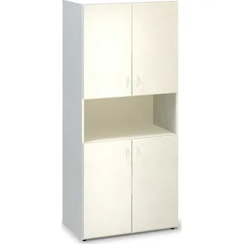 Šatní skříň Kancelářská skříň Pro Office 80x47x178 cm 2M/2M dveře Barva: Bílá + doprava ZDARMA