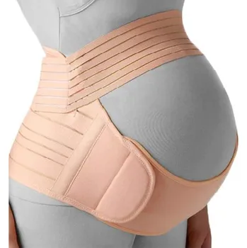 Těhotenská móda Těhotenský podpůrný pás přes bříško Barva: Béžová, Velikost: M