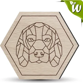 Podtácek Dřevěný podtácek - PES BÍGL