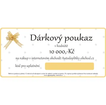 Dárková visačka ADO Pro Dárkový poukaz na nákup zboží v hodnotě 10 000 Kč