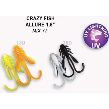 Umělá nástraha Gumová nástraha Crazy Fish Allure 4cm Mix 77 (8ks)