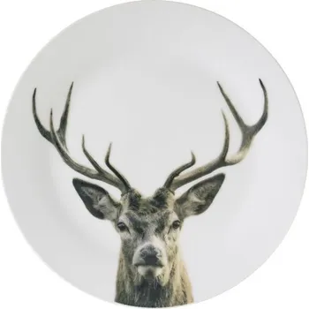 Talíř Porcelánový dezertní talířek s jelenem Red Deer - Ø19*2cm