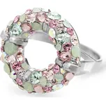 Stříbrný nápaditý prsten kruh s krystaly Swarovski Multi (Stříbro 925/1000)