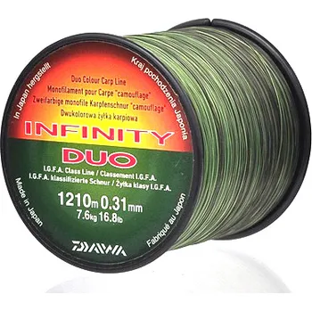 Daiwa vlasec Infinity DUO Carp 0,27mm - 0,36mm (1 - 3000m) Průměr-Nosnost: 0,36mm - 10,7kg