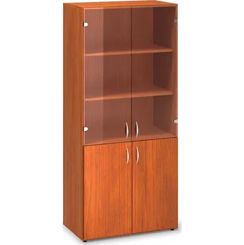 Policová skříň Kancelářská skříň Pro Office 80x47x178 2M/sklo 3M Barva: Třešeň + doprava ZDARMA