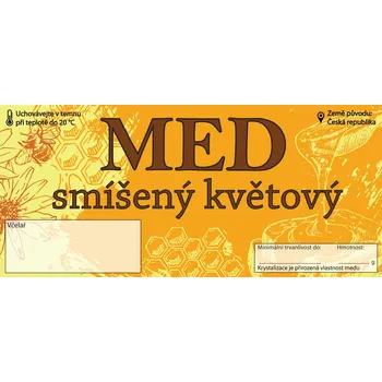 Etiketa MED - květový smíšený, typ 2 - 100 kusů