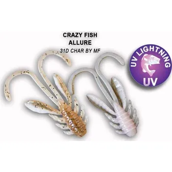 Umělá nástraha Gumová nástraha Crazy Fish Allure 4cm 31D Char by MF (8ks)