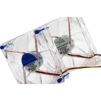 PC ventilátor Ventilátor NEXUS 120mm LED FAN, 1000RPM, Transparent w. WHITE LED, 3pin