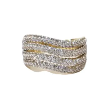 Prsten Prsten ze žlutého zlata a zirkony Pattic AU 585/000 5,20 gr, Z431001