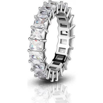 Prsten Elenys stříbrný rhodiovaný prsten Křišťálový klenot Velikost: 9 (EU: 59-60)