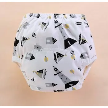 Dětské veselé plenkové kalhotky s drobnými motivy Motiv: maják a loďky, Velikost: 90 (11-14 kg)