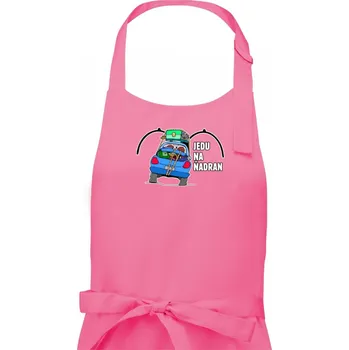 Kuchyňská zástěra Jedu na ňadran - Dámská zástěra na vaření - Univerzální velikost ( Růžová )