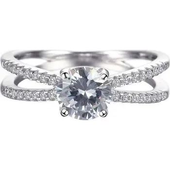 Prsten Elenys stříbrný rhodiovaný prsten Třpytivé pásky Velikost: 5 (EU: 49-50)