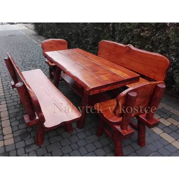 Zahradní sestava Zahradní nábytek KORFU z masivního dřeva Barevné provedení: Palisandr