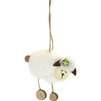Velikonoční dekorace Ovečka plyšová závěsná 10 cm