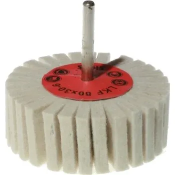 Brusný kotouč SKDS LKF80306 - Kotouč leštící pr. 80 x 30 mm upínací stopka pr. 6 mm, lamelový, filcový