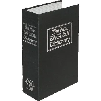 Žertovný předmět Malý černý trezor v knize - anglický slovník