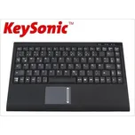 Keysonic ACK-540U+ (US) Mini-Keyboard, Touchpad, black, USB