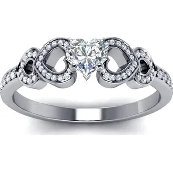 Prsten Elenys stříbrný rhodiovaný prsten Milovaná srdce Velikost: 9 (EU: 59-60)