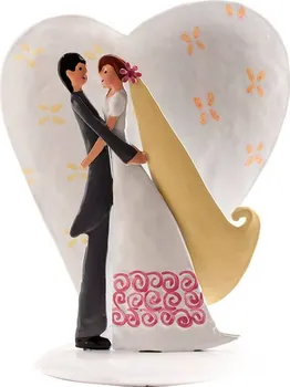 Svatební dekorace Dekora Svatební figurka na dort plechové srdce