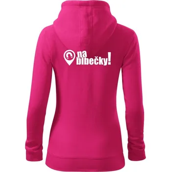 Dámská mikina Jsem magnet na blbečky - Dámská mikina trendy zipper s kapucí - 2XL ( Purpurová )
