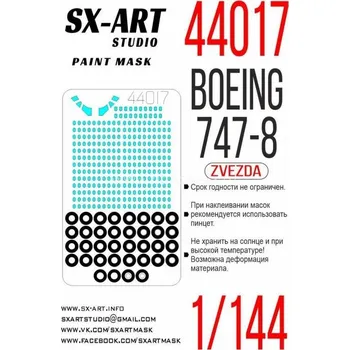 Plastikový model SX-ART 1/144 Boeing 747-8 Painting mask (ZVE)