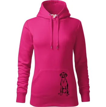 Dámská mikina Vizsla na výšku - Mikina dámská Cape s kapucí - M ( Purpurová )