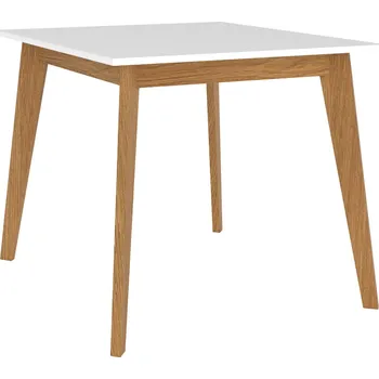 Jídelní stůl ARBYD Bílý dřevěný jídelní stůl Thia 85 x 85 cm