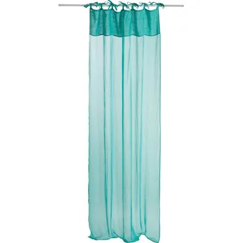 Záclona Azurový bavlněný voál / záclona na zavazování - 140*290cm