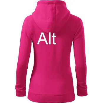 Dámská mikina Alt - Dámská mikina trendy zipper s kapucí - M ( Purpurová )