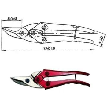 Sada nářadí Nůžky na plech 240mm, převodové levé, typ 2326, ROSTEX