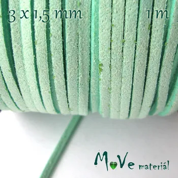 Plochá syntetická kůže, 1m, mátová