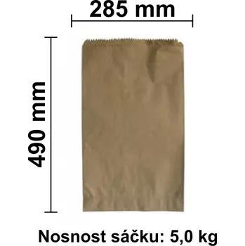 Sáčky kupecké papírové 285 x 490 mm 5,0 kg hnědé [cca100 ks]