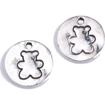 Přívěsek Přívěsek MEDVÍDEK, 15mm, 2ks