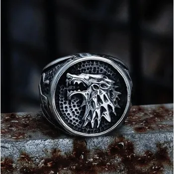 Prsten OCELOVÝ PRSTEN Game of Thrones HOUSE STARK Velikost: 10