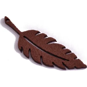 Pírko z filcu 1ks Barva: tm. hnědá