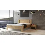 TEXPOL LÍVIA V - masivní dubová postel s vertikálně děleným čelem 100 x 200 cm, dub masiv